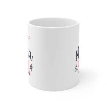 White Coffee Mug - Merica Y'all - America 4th of July Y'all Y all