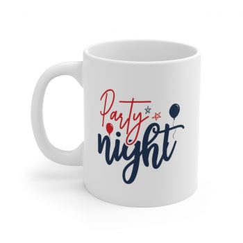 White Coffee Mug - Party Night 4th of July