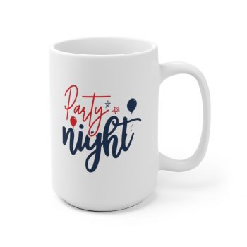 White Coffee Mug - Party Night 4th of July