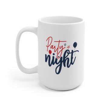 White Coffee Mug - Party Night 4th of July