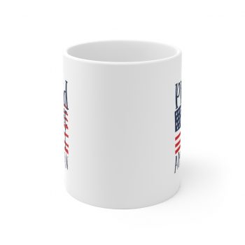 White Coffee Mug - Proud to be an American 4th of July