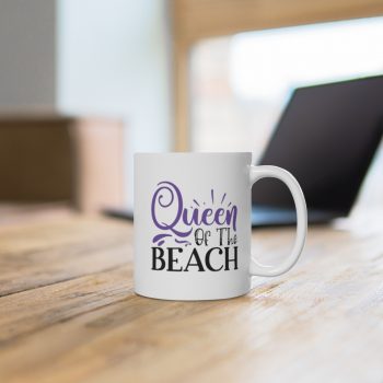 White Coffee Mug - Queen Of The Beach