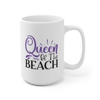 White Coffee Mug - Queen Of The Beach