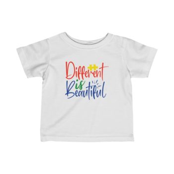 Kids T-Shirt Infant Fine Jersey Tee - Different is Beautiful Autism