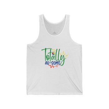 Adult Unisex Jersey Tank Shirt Top - Totally Au Some Autism