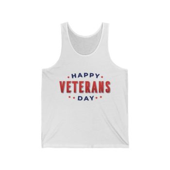 Adult Unisex Jersey Tank Shirt Top - Happy Veterans Day