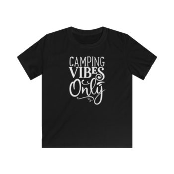 Kids T-Shirt Youth Softstyle - Camping Vibes Only - Image 2