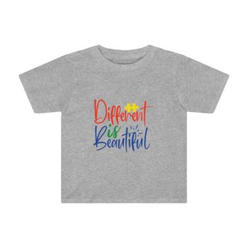 Kids Preschool T-Shirt 2T - 4T - Different is Beautiful Autism - Image 2