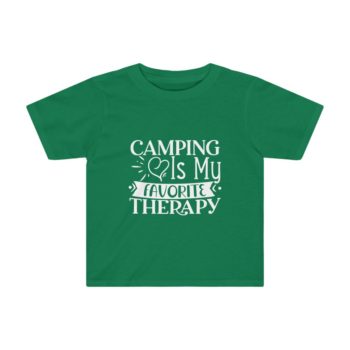 Kids Preschool T-Shirt 2T - 4T - Camping is my Favorite Therapy - Image 4