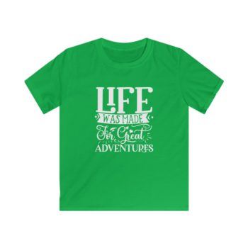 Kids T-Shirt Youth Softstyle - Life was Made for Great Adventures - Image 3