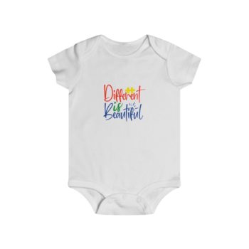 Infant Snap Tee Baby Body Suit Onesie - Different is Beautiful Autism