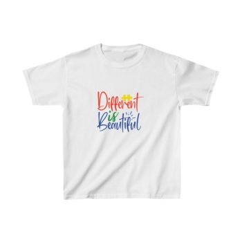 Kids T-Shirt Cotton - Different is Beautiful Autism