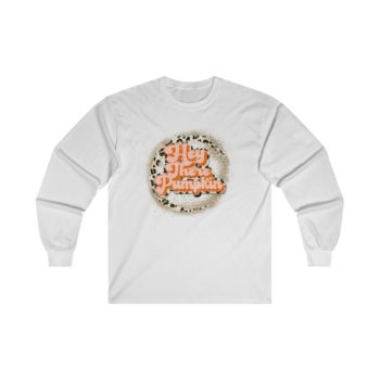 Adult Ultra Cotton Long Sleeve Tee - Hey There Pumpkin